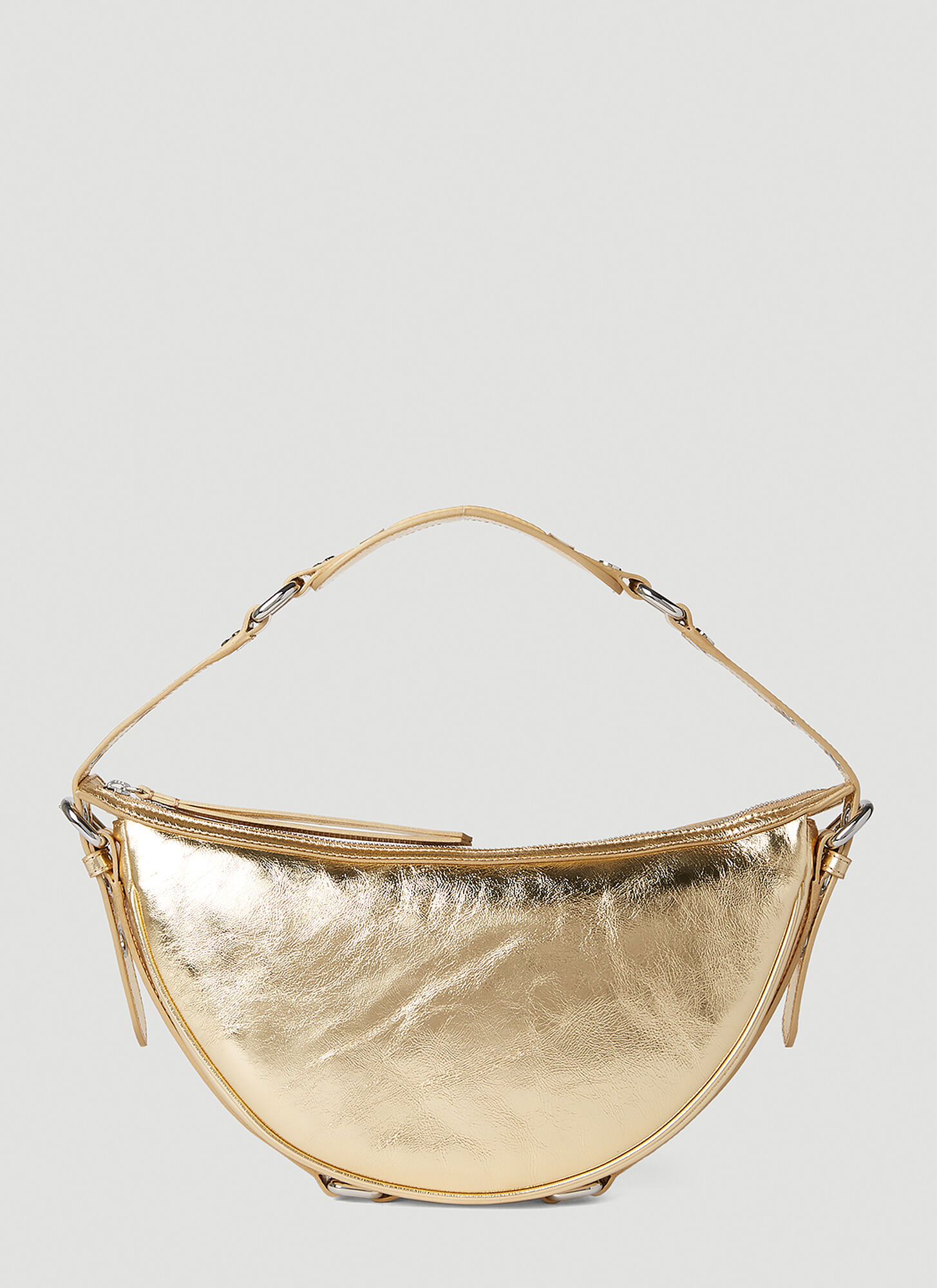 By Far Soho Circular Shoulder Bag In Gold