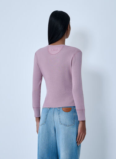 Henley T-Shirt Chloé Henley T-Shirt Purple chl0263038