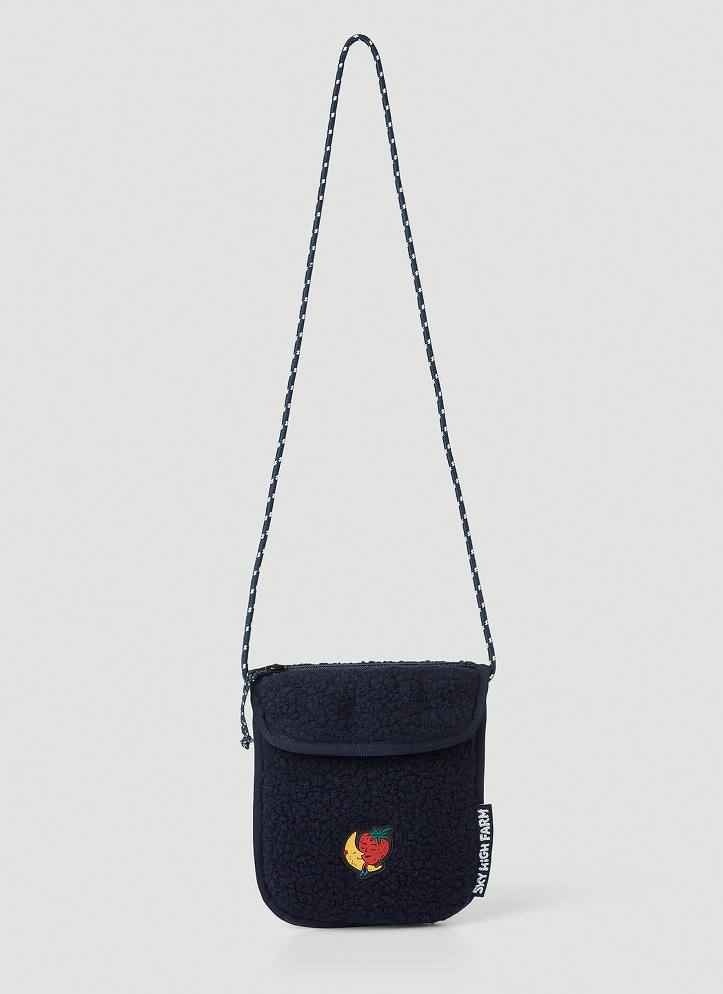 Sky High Farm Workwear Quilted Fleece Crossbody Bag In Dark Blue