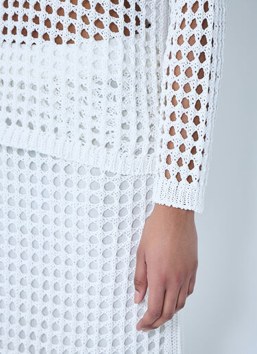 Max Mara Open-Knit Jumper White max0264024