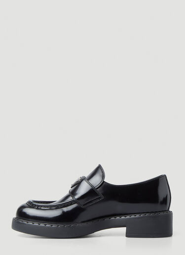 Prada Logo Plaque Loafers Black pra0248067