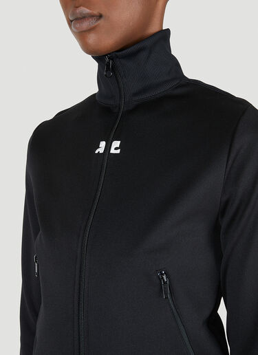 Courrèges Zip Front Track Sweatshirt Black cou0247013