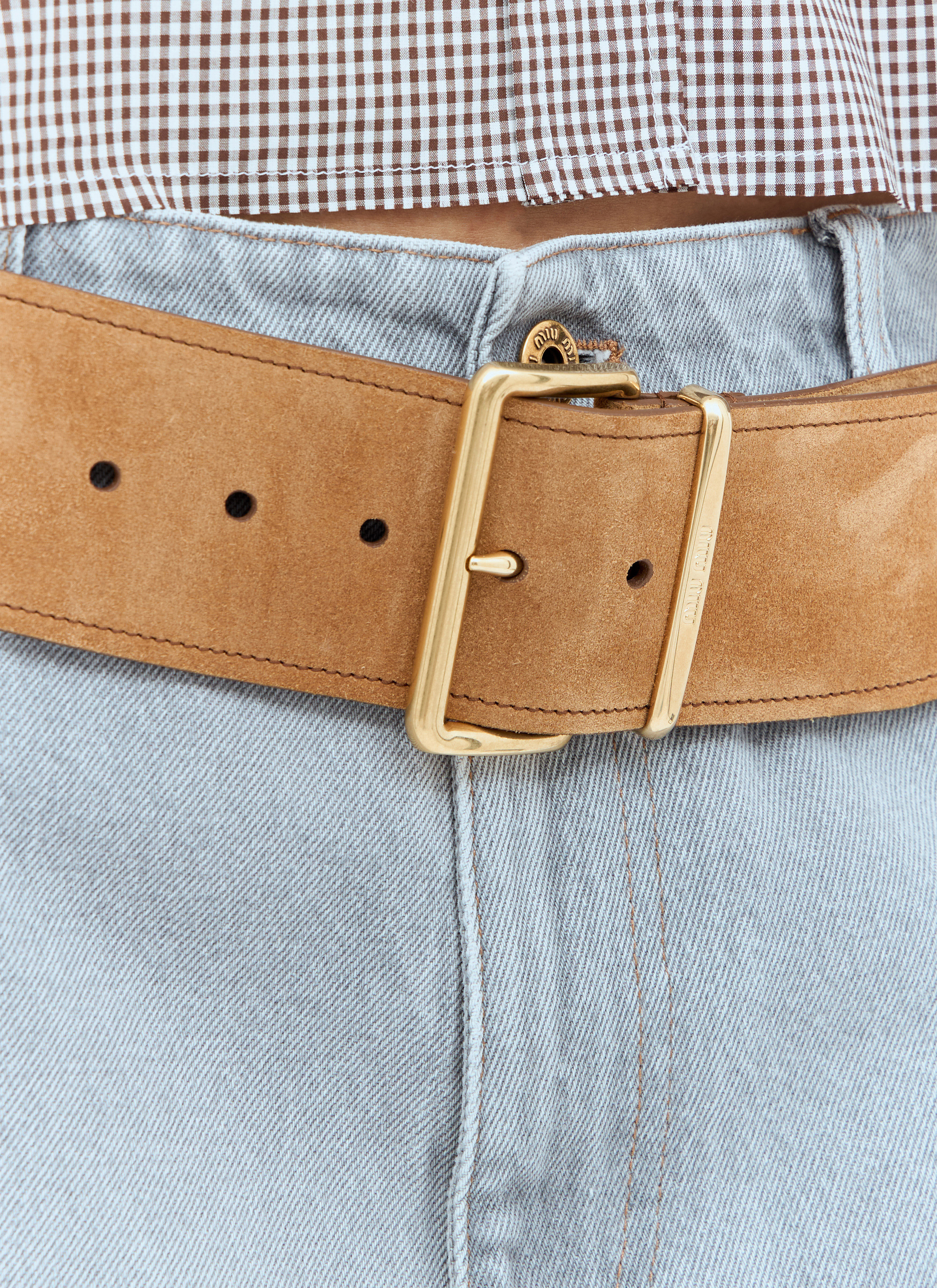 Miu Miu Women's' Suede Belt in Brown | LN-CC®