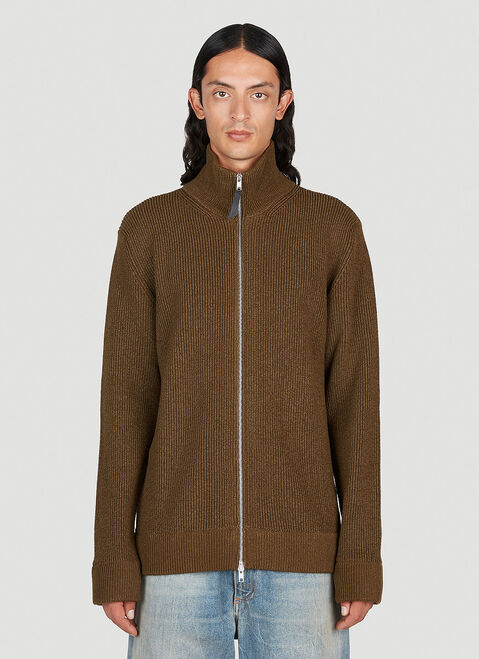 Maison Margiela Zip Up Cardigan Light Blue mla0353002