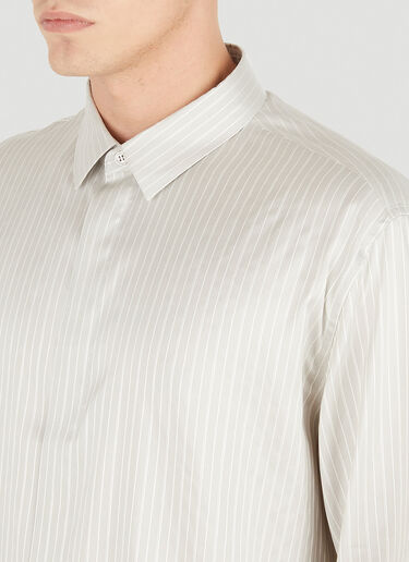 Saint Laurent Striped Shirt Beige sla0149088