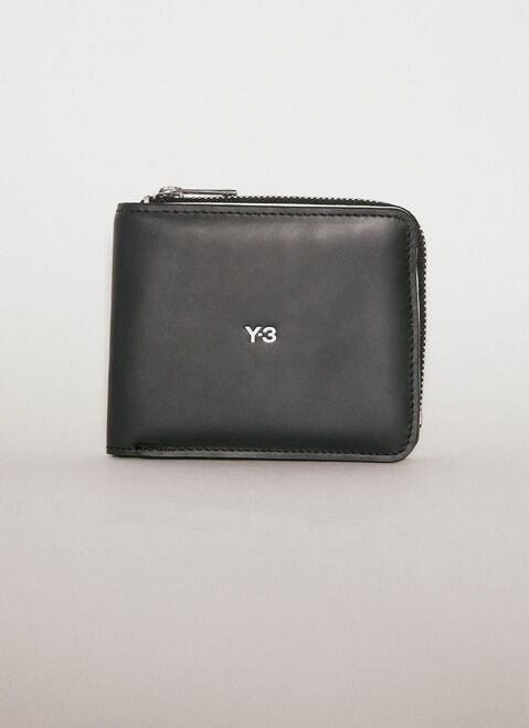 Y-3 Logo Bi-Fold Leather Wallet Grey yyy0354028