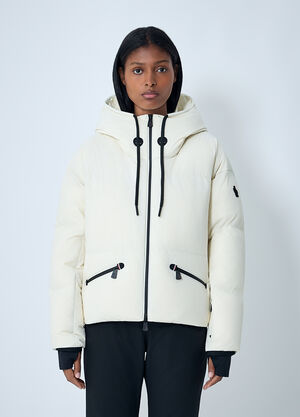 Moncler Grenoble Allesaz Hooded Short Down Jacket White mog0262007