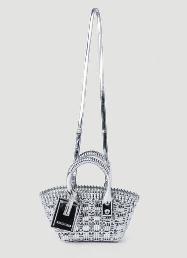 Balenciaga Bistro XS Basket Tote Bag Silver bal0252019