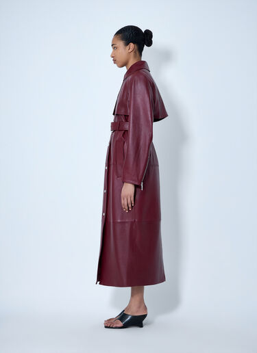 Long Leather Coat Sportmax Long Leather Coat Bordeaux spx0264051