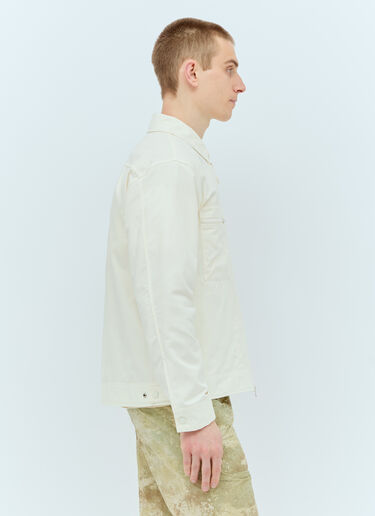 Stone Island Ghost Zip-Up Jacket Cream sto0156005