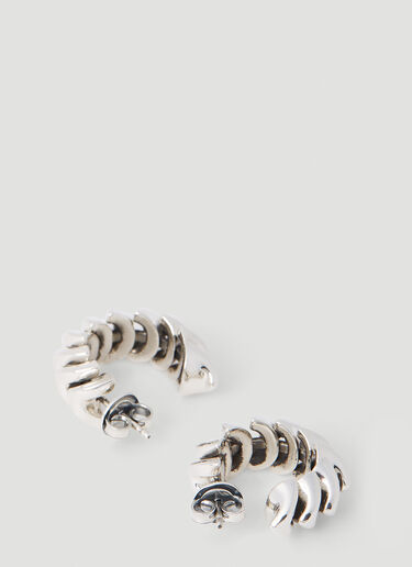 Bottega Veneta Twisted Hoop Earrings Silver bov0253090