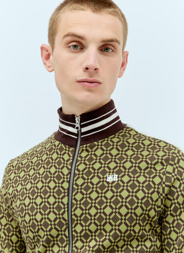 Power Zip-Up Sweatshirt Wales Bonner Power Zip-Up Sweatshirt Green wbn0156002