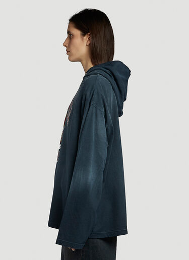 Balenciaga Est 1917 Hooded Sweatshirt Blue bal0246073