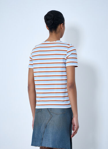 Marni Striped Cotton Jersey T-Shirt Light Blue mni0264004