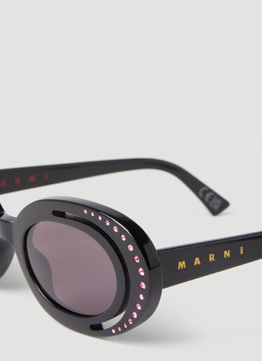 Marni Zion Canyon Diamante Sunglasses Black mni0252002