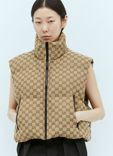 Gucci GG 帆布衬垫马甲  米色 guc0255037