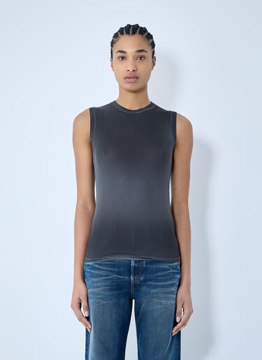Acne Studios 徽标贴饰背心上衣 黑色 acn0259028