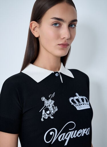 Logo Motif Polo Shirt VAQUERA Logo Motif Polo Shirt Black vaq0262004