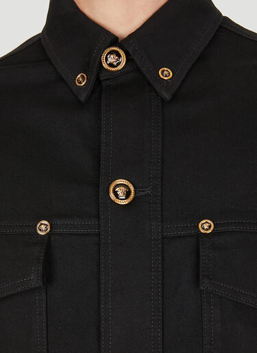 Versace Medusa College Fit Denim Jacket Black ver0149003