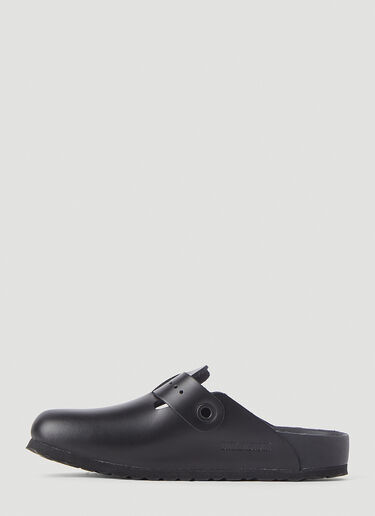 Rick Owens X Birkenstock Boston Slip Ons Black rob0144003