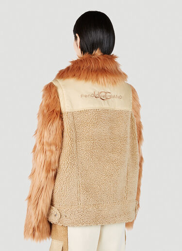 UGG x Feng Chen Wang Faux-Fur Sleeve Jacket Beige ufc0251002