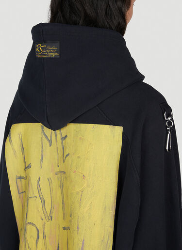 Raf Simons Distressed Hooded Sweatshirt Black raf0152011