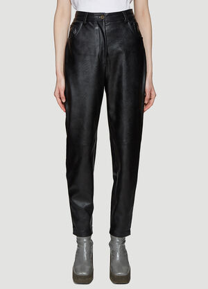 Stella McCartney Hailey Faux Leather Trousers Black stm0254001