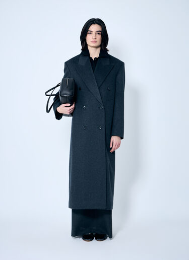 The Row Harris Cashmere Coat Grey row0259004