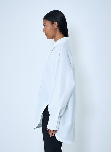 Sportmax Oversized Cotton Poplin Shirt White spx0263008