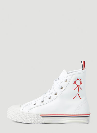 Thom Browne Collegiate High Top Sneakers White thb0249018