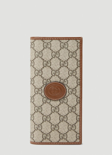 Gucci Mens Bifold Wallet Monogram GG Brown/Beige - US