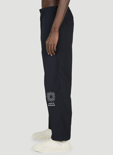 Lack of Guidance Logo Embroidery Track Pants Black log0152002