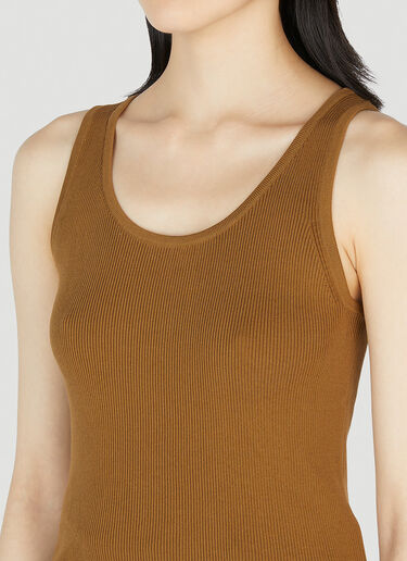 Max Mara Sleeveless Knitted Top Brown max0252024