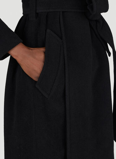 Round Shoulder Cashmere-Blend Coat Balenciaga Round Shoulder Cashmere-Blend Coat Black bal0254019