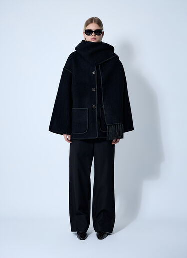 TOTEME Embroidered Scarf Jacket Black tot0261029