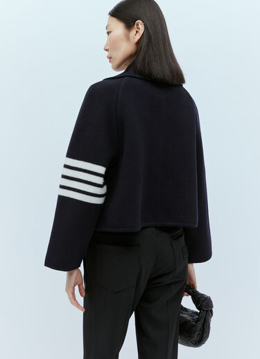 Thom Browne ニット4バー　クロップドコート。 ブルー thb0253020