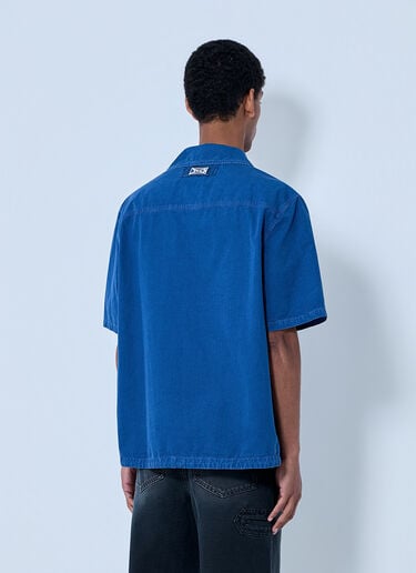 Marni Cotton Poplin Short-Sleeve Shirt Blue mni0164001