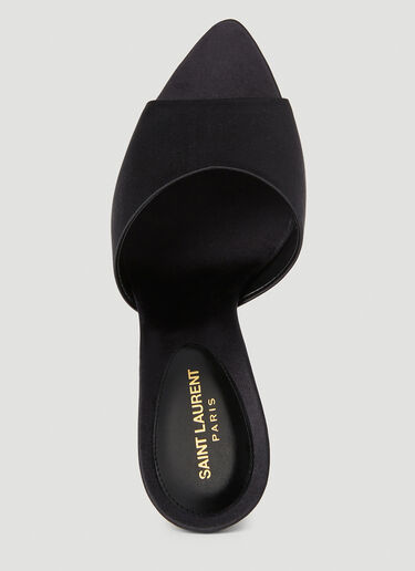 Saint Laurent Suite High Heel Mules Black sla0251176