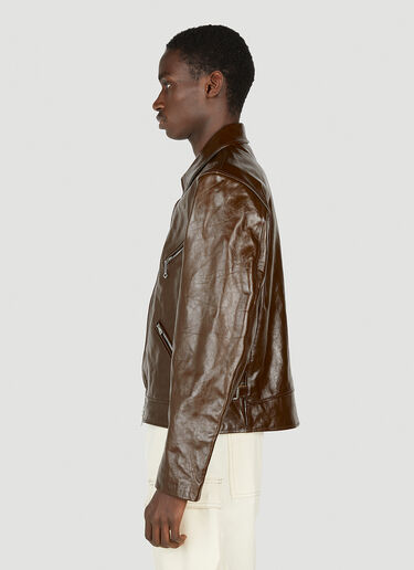 Our Legacy Demon Leather Jacket Brown our0152011