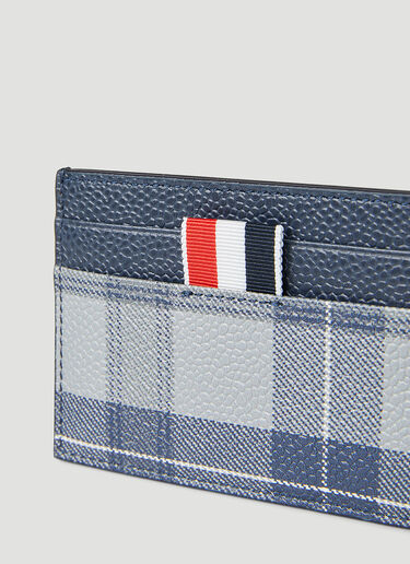 Tartan Check Cardholder Thom Browne Tartan Check Cardholder Light Blue thb0150010