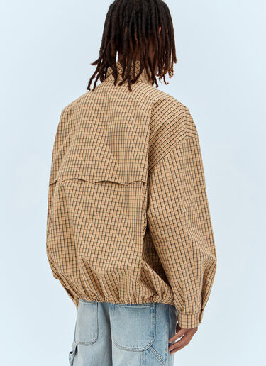 Miu Miu Check Jacket Brown miu0157007