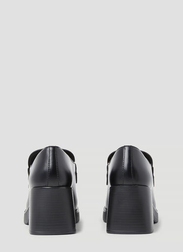 Miu Miu Leather Penny Loafers Black miu0254031