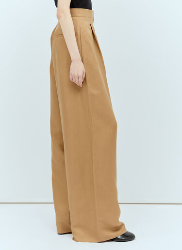 Max Mara Linen-And-Silk Pants Camel max0256019