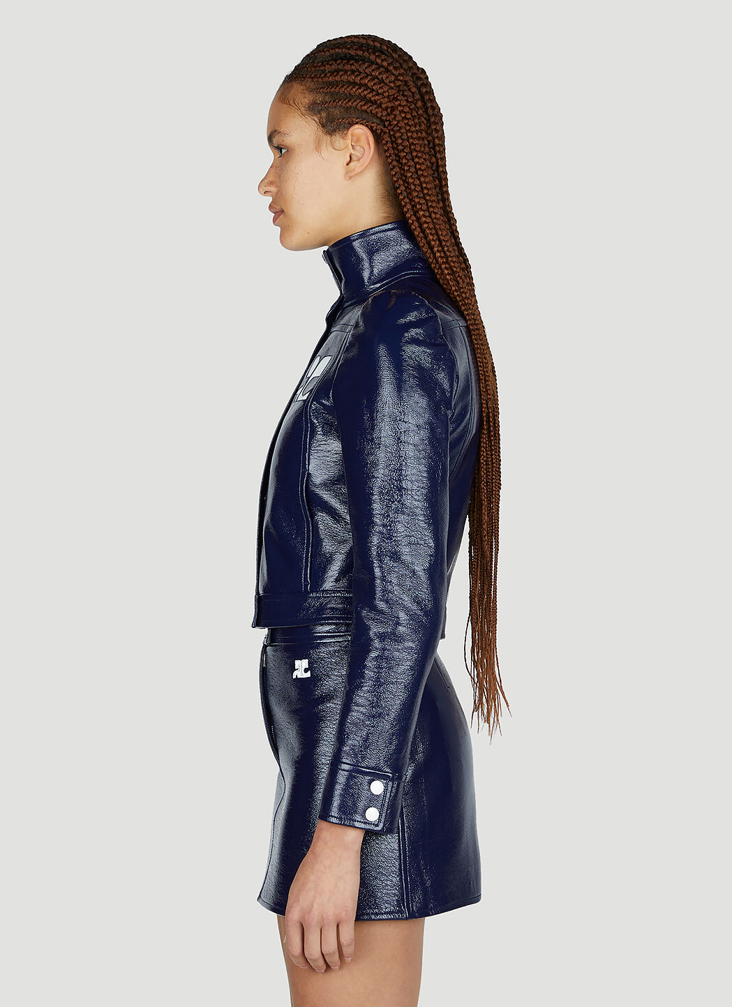 Courreges Reedition Vinyl Jacket in Navy LN CC