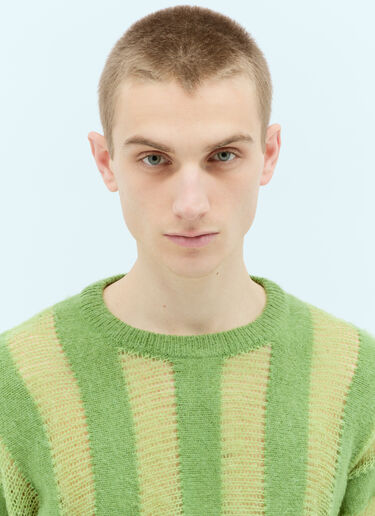 Brain Dead Fuzzy Threadbare Sweater Green bra0154021