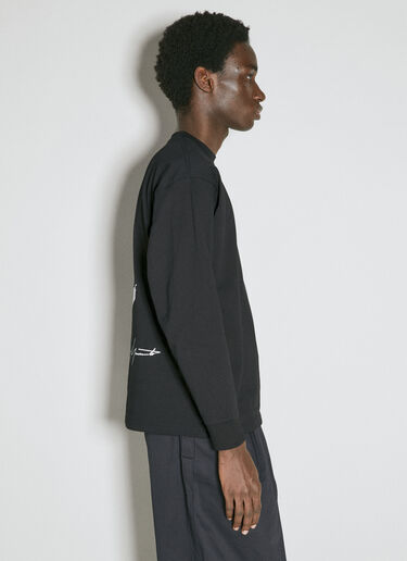 Yohji Yamamoto x NE Logo Print Sweatshirt Black yoy0154010