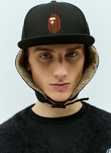 Ape Head Earmuffs Cap A BATHING APE® Ape Head Earmuffs Cap Black aba0154013