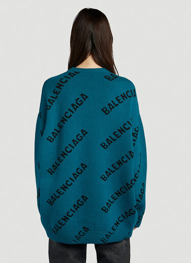 Balenciaga Logo Sweater Blue bal0246075