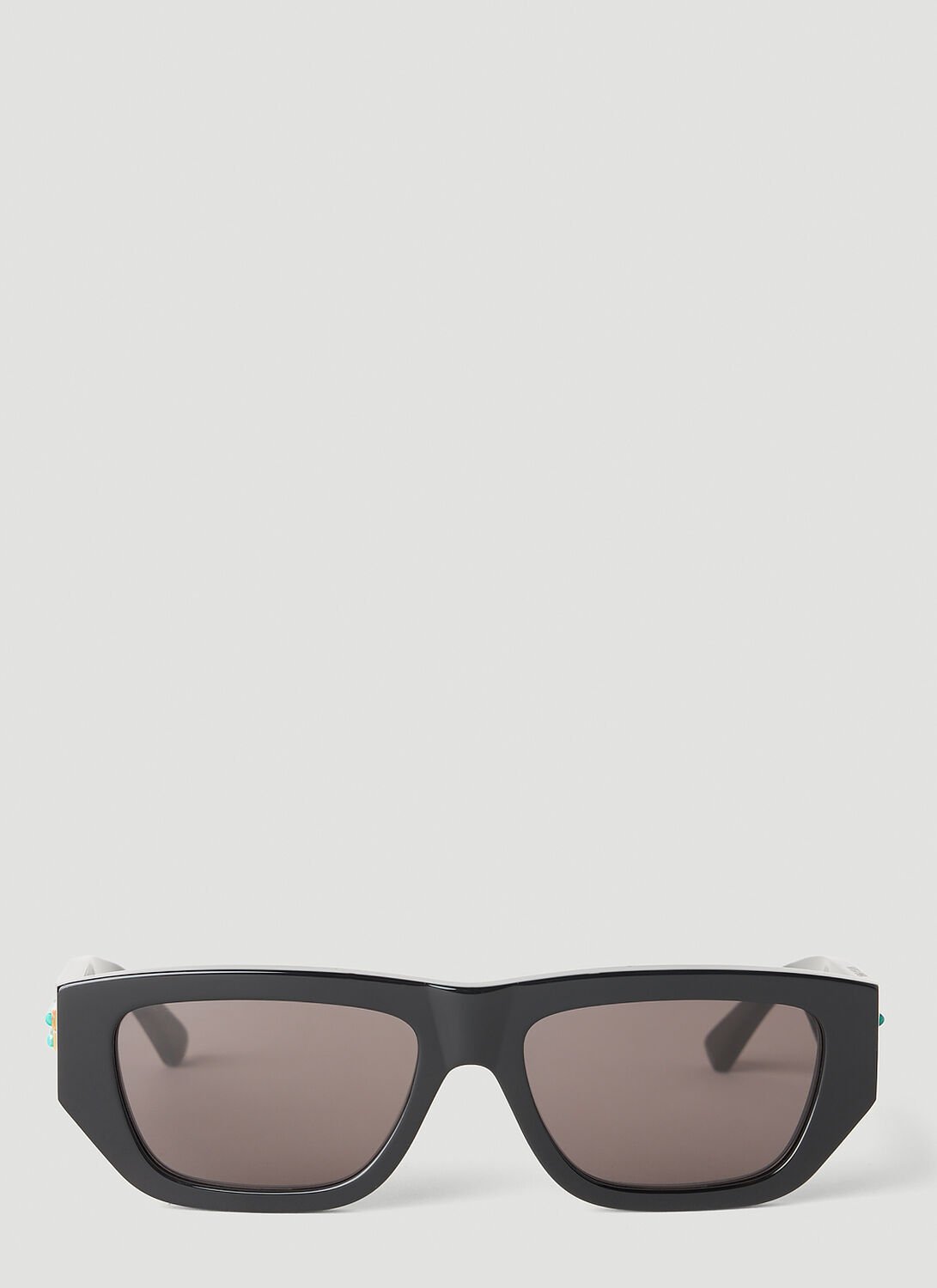 Shop Bottega Veneta Rectangular Frame Sunglasses In Black