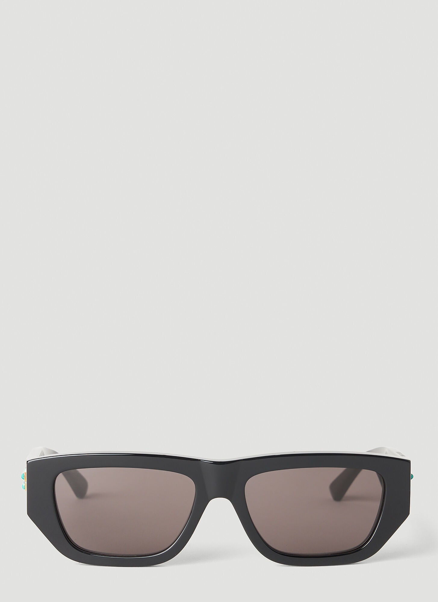 Bottega Veneta Rectangular Frame Sunglasses In Black